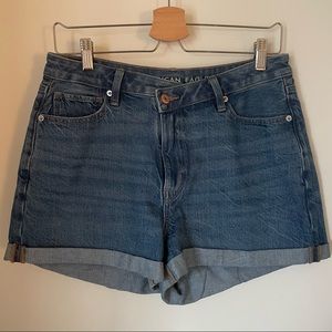 AE Crossover Highest Waist Denim Mom Shorts